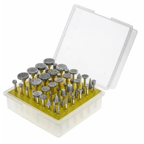 royaluxe - Jeu de 50 fraises diamantées pour outil rotatif, grain 40