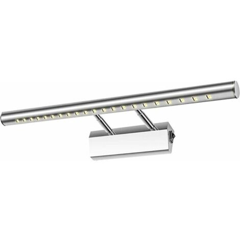 royaluxe -Lampe de table miroir 5W Applique murale LED avec interrupt en acier inoxydable pour miroir de salle de bain - Blanc froid,