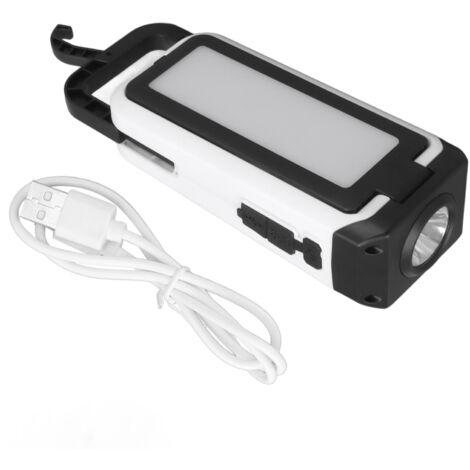 royaluxe - Lampe de travail LED rotative et pliable avec éclairage frontal et latéral, 6 modes d'éclairage, haute luminosité, rechargeable