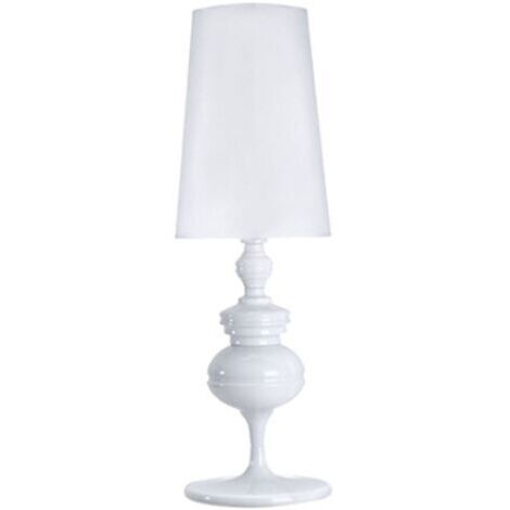 royaluxe -Lampe décorative de salon de style européen lampe de table lampe de chevet grand blanc 25x83cm