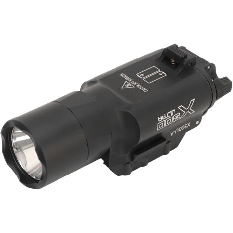 royaluxe - Lampe torche LED blanche, montage sur rail, interface 20 mm, étanchéité IPX7, entièrement métallique, lampe torche d'entraînement nocturne en extérieu