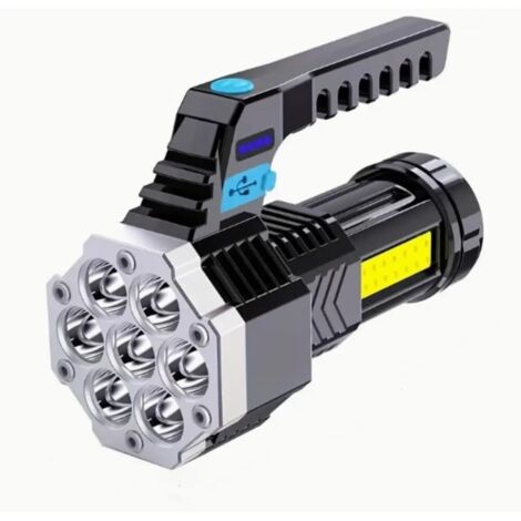royaluxe - Lampe torche LED rechargeable haute puissance et longue portée, idéale pour la maison, le travail, la randonnée, le camping et l'alpinisme Rechargeabl