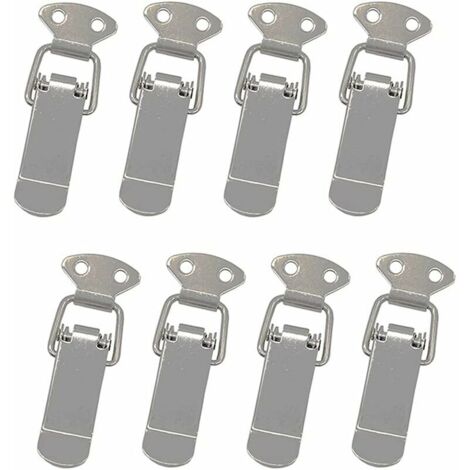 royaluxe - Loquet à Ressort Bascule Acier Inoxydable Fermeture à levier Boîte à Ressor Coffre Loquet Catch Pince Clip，（ 8 Pcs ，argent）