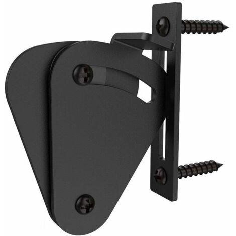 royaluxe - Loquet Verrou de Porte Coulissante Targette de Porte Serrure de Baie Vitrée Coulissante Kit de Serrure pour Porte de Grange Grille Atelier Boulon de Porte， (1Pcs，Black)