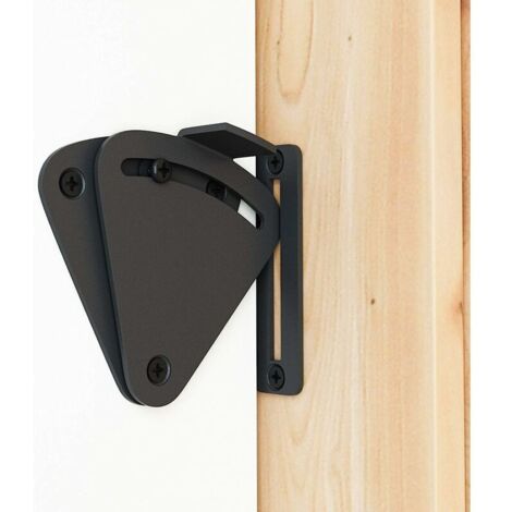 royaluxe - Loquets de porte coulissante de grande taille pour porte escamotable, garage et remise, portes en bois et verre, noir