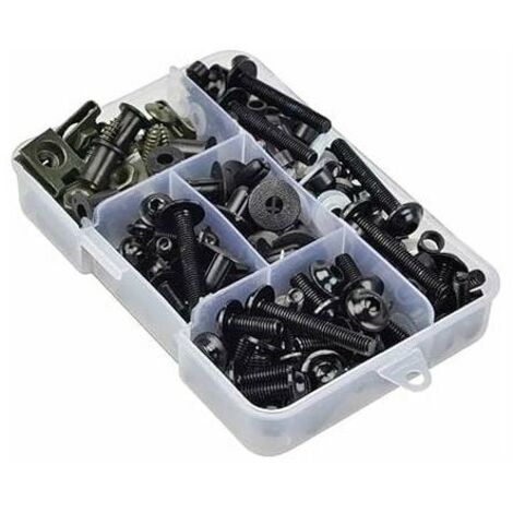 royaluxe - Lot de 177 vis de carénage de moto - Pour carénage - M6 M5 - Noir