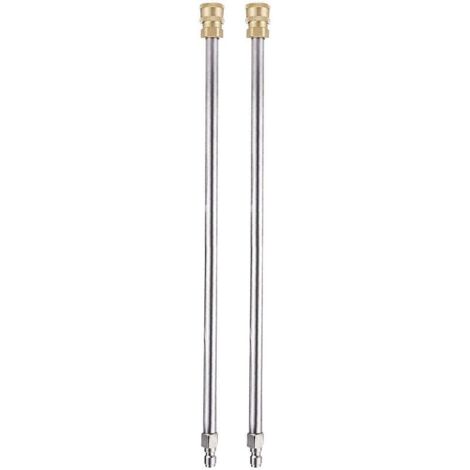 royaluxe - Lot de 2 rallonges de lance de nettoyeur haute pression de 43,1 cm 4000 PSI - Rallonge de nettoyeur haute pression avec raccord rapide 1/4 pour nettoyeur haute pression