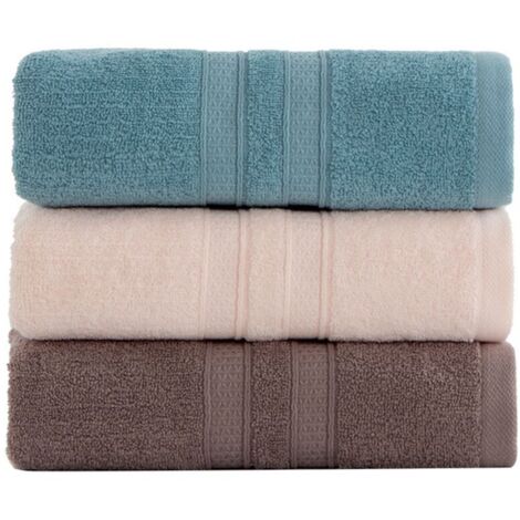 royaluxe - Lot De 3 Draps De Bain Luxe 100% Coton Égyptien Serviette Super Douce 140X70cm