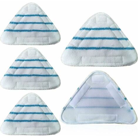 royaluxe - Lot de 5 serpillères de rechange pour balai à vapeur Forte capacité d'absorption, réutilisable microfibre lavable en machine pour sols, fenêtres et