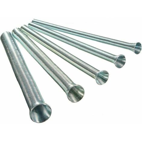royaluxe -Lot de 5 tubes à ressort pour cintrer les tubes en cuivre et aluminium Cintreuse à ressort Cintreuse de fils en PVC Cintreuse à ressort Outil du plombier