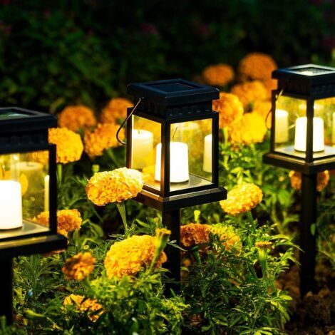 royaluxe -Lot de 8 lanternes solaires d'extérieur à suspendre avec piquet pour jardin, terrasse, pelouse, terrasse, parasol, tente, arbre, cour, allée - Blanc chaud