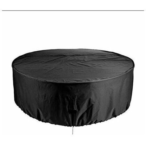 royaluxe - Meubles de Jardin Housse, Rond Jardin Table Housse Imperméable Résistant Circulaire Patio Extérieur Meubles Tente Housse Anti-UV Dîner Chaise Table Housse Anti-poussière - As Image Show, 18