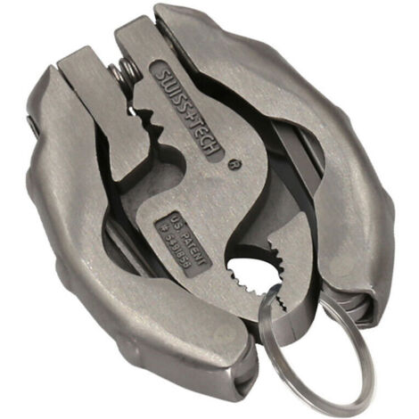 royaluxe -Mini Outil Multifonctionnel 9 en 1 Multitool Porte-Clés Tournevis Outils De Poche Pince à carpe universelle pendentif clé multifonction petite pince à graisse clé à dénuder pliante en acier 