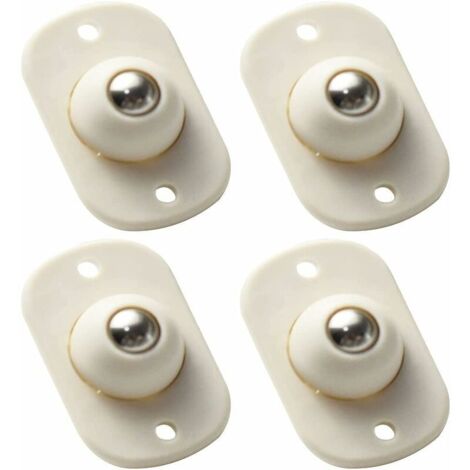 royaluxe -Mini roulettes pour Meubles 4 Pcs,360 °Mini roulettes Pivotantes Auto AdhéSives en Acier Inoxydable Poulie De Rotation à pour Les Poubelles Et Les Boîtes De Rangement,