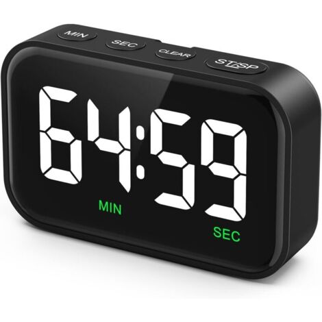 royaluxe -Minut de Cuisine, Timer Enfant, Minut Visuel Enfant, Minut Numérique avec Écran LCD, Luminosité et Volume Réglable, Timer Frigo pour Étudier Cuisson Fitness Sport