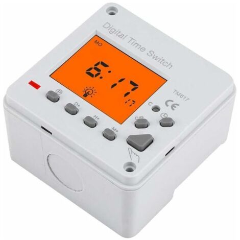 royaluxe - Minuteur Electronique Minuterie Numérique Interrupteur de Commande Intelligent Programmable Minuterie Rétro-éclairée pour Les Appareils Electroménagers Eclairage Public (220V AC)
