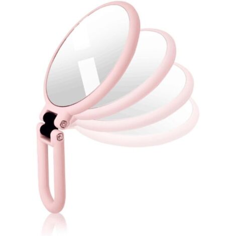 royaluxe -Miroir à main 1X 15X avec poignée pour voyage, miroir grossissant, poignée réglable en rotation, pliable double face, miroir pour femme pour le maquillage des yeux, table de voyage, bureau, 