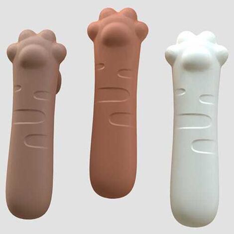 royaluxe - Mousse de tampon de poignée de porte, 3 pièces de protection en mousse de butée de poignée de porte, silicone