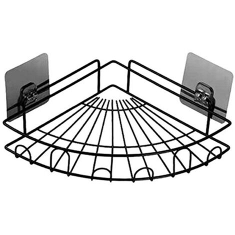royaluxe - Multifonctionnel Fil Étagère D'angle Triangle Support Rack Supports De Cuisine Tenture Murale Salle De Bains Racks De Stockage secteur+ 2 vignettes simples