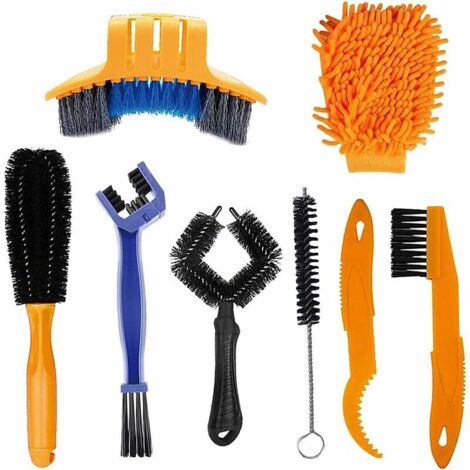royaluxe -Nettoyage Chaîne Vélo,Brosse Nettoyage Moto,Bicyclette Outil de Nettoyage,Kit de Nettoyage pour Vélos,Brosse Chaine Moto,Brosse à Engrenages,Brosse VTT Chaine (A)