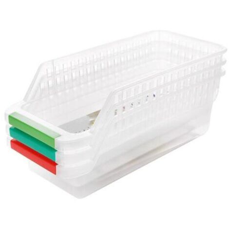 royaluxe - Organisateurs Frigo pour Cuisine Bac de Rangement Réfrigérateur pour Oeuf Légume Fruit Boîte de Stockage avec Poignée pour Placard Garde-Manger Tiroir Frigo，couleur aléatoire，Une pièce