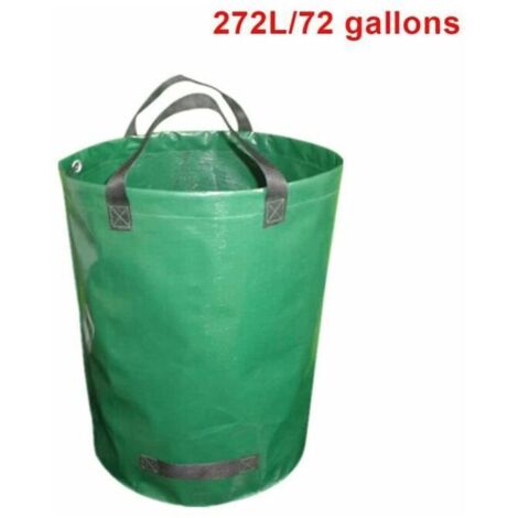 royaluxe - Outils de jardin, sac poubelle de jardin, capacité de 72 gallons, vert Pratique et pratique