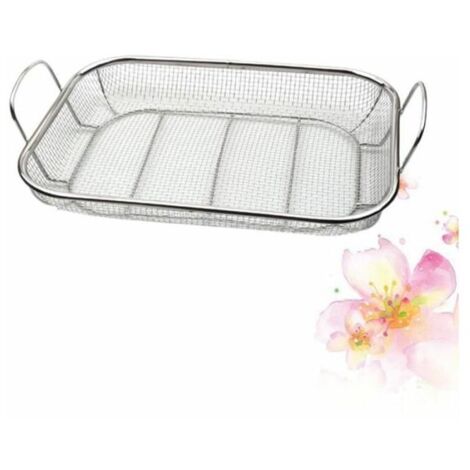 royaluxe - Panier de barbecue en acier inoxydable Conteneur de gril, panier de vidange de barbecue de stockage Portable À l'intérieur et à l'exterieur