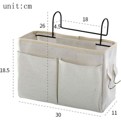 royaluxe - Panier de chevet suspendu de chevet rangement pour lit mezzanine poches suspendues de chevet organiseur de poche de lit panier de chevet suspendu large sac de rangement suspendu 1 pièces (g