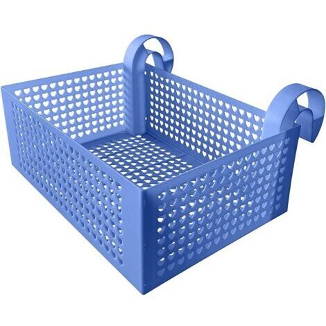 royaluxe -Panier de Rangement, Accessories de Piscine, Piscinette Metal Frame, Porte Gobelet de Piscine, Bleu