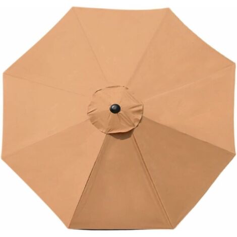 royaluxe -Parasol de rechange avec 8 baleines pour jardin, terrasse, cour, plage, piscine, marché (auvent uniquement), kaki