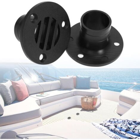 royaluxe -pcs Design Drain de Sol 53 x 30 mm Tuyau de Drainage de Sol en Nylon Drainage de Pont Marin Drain de Sol pour Yachts Kayaks Deck Design Noir