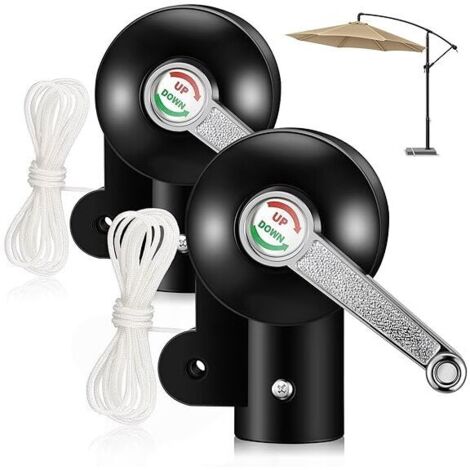 royaluxe -Pièces Accessoires de Parasol de Patio Pièces de Rechange de Parapluie Extéri Support Robuste Remplacement de Manivelle de Parapluie pour Parasol Pique-Nique Patio Cour Poignée de Manivelle 