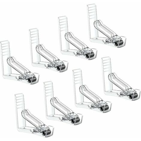 royaluxe - Pince NappeLot de 8 Fixe Nappe avec Clip à Ressort-Pince Nappe Exterieur en Plastique avec Attache Durable et Solide- Pince Nappe Transparent