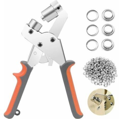 royaluxe -Pinces à oeillets, kit professionnel de perçage à oeillets, 100 pièces (diamètre intérieur 10 mm) pinces de montage à oeillets métalliques pour bâche de rideau en cuir tissu PVC cisea