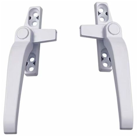 royaluxe - Poignée de Fenêtre Verrouillable Poignée Porte Fenêtre Poignet alliage aluminium paire droite gauche blanc Longueur poignée 113mm ,