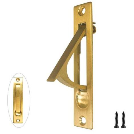royaluxe - Poignée de porte coulissante escamotable,10 cm, Poignées à bords cachés,montage encastré(1,Or)