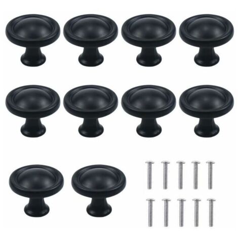 royaluxe - Poignée de porte de tiroir noir 30mm 10PCS Tiroirs et composants