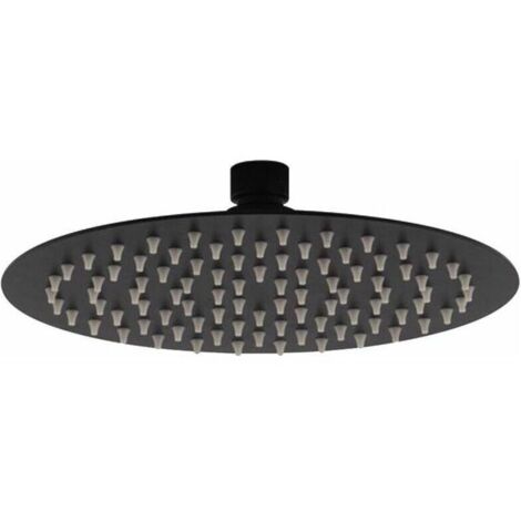 royaluxe - Pomme de douche ronde noire mat Noir mat - Ø 200 mm - Noir mat