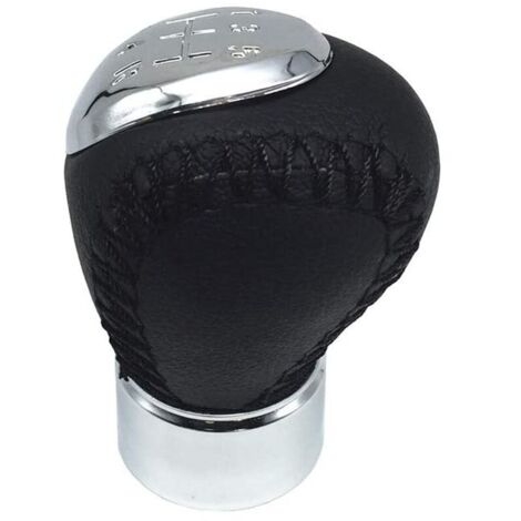 royaluxe - Pommeau de Levier de Vitesse Manuel en Cuir Chrome , pour Mazda 6 5 3 poignée de Levier tête Hanball Accessoire de Style de Voiture