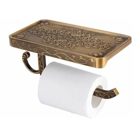 royaluxe - Porte-Papier Toilette Vintage en Bronze Antique économiser de l'espace