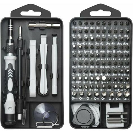 royaluxe -Precision bit Set, 122 EN 1 Mini Set Tournevis Precision, Kit de Réparation Portable pour Ordinat/Laptop/iPhone/Lunettes,mini outils de réparation à la main Outillage à main