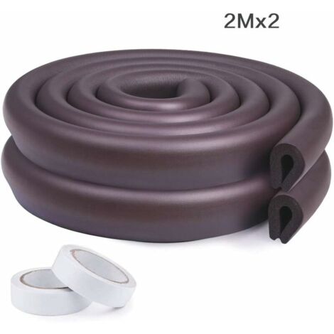 royaluxe - Protection d'Angles et Rebords pour Bébés, 2M 2 Set Protection Mousse Sécurité Rouleau de Mousse Antichoc pour Bébé sur Coins des Meubles,Bords de Table