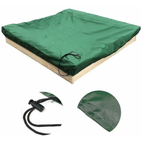 royaluxe - Protection étanche à la poussière Couverture de bac à sable imperméable à l’eau Couverture de piscine à bac à sable,vert, 180x180cm