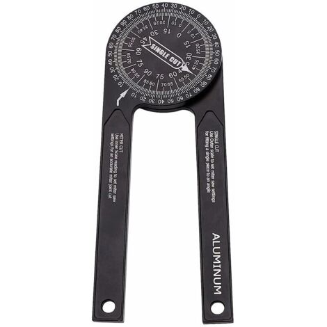 royaluxe - Rapporteur d'Angle de Scie à Onglet,Outil Détecteur d'Angle en Aluminium de 7 Pouces,d'Ingénierie Rapporteur 360°,Règle de Mesure Haute Précision Jauge d'Onglet,pour Menuiserie,Charpentiers