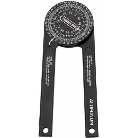 royaluxe - Rapporteur d'Angle de Scie à Onglet,Outil Détecteur d'Angle en Aluminium de 7 Pouces,d'Ingénierie Rapporteur 360°,Règle de Mesure Haute Précision Jauge d'Onglet,pour Menuiserie,Charpentiers