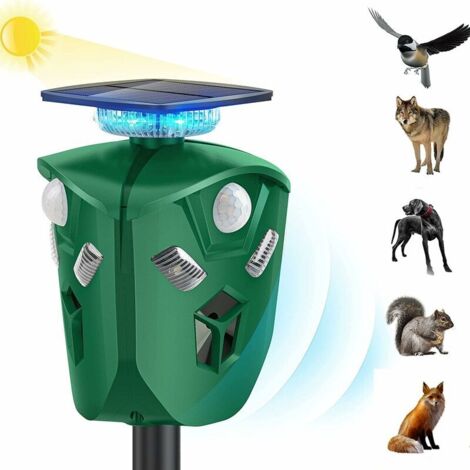 royaluxe - Répulsif Chat Ultrason par USB, Répulsif Solaires à Ultrasons Étanche IP65 avec Piquet au Sol, Répulsif Chat Extérieur Ultrason, Prévenir Chats, Chiens, Renards, Souris, pour Jardins, Champ