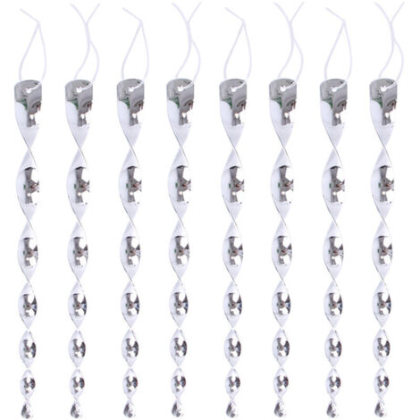royaluxe - Répulsif Oiseaux, Réfléchissantes Répulsives Effaroucheur Oiseaux Spirale Barre Oiseaux 360 Degrés Réfléchissant en Spirale Lumineux pour Balcon Arbres Fruitiers Potager Jardin 30cm 8Pcs