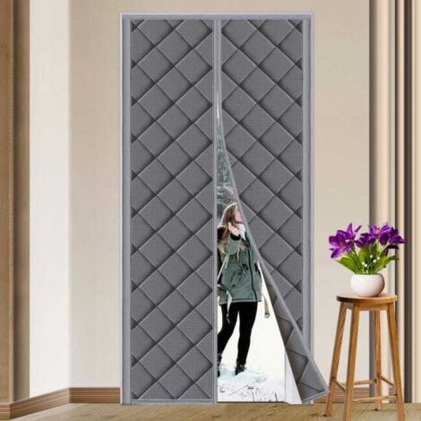 royaluxe - Rideau de porte magnétique isolant, rideau de porte épais en tissu Oxford isolant thermique, adapté aux portes d'entrée/de grenier en hiver