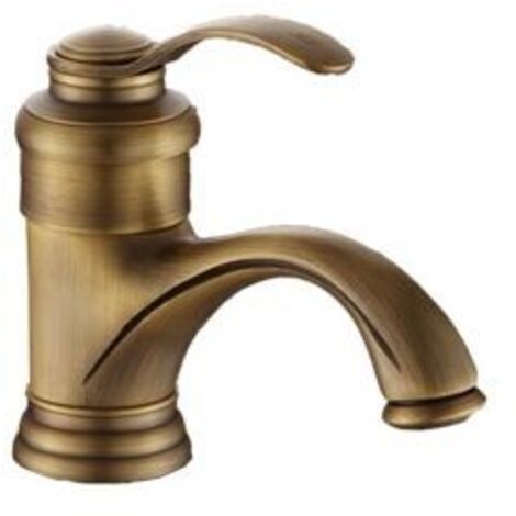 royaluxe -Robinet de baignoire rétro antique bassin européen chaud et froid évier de salle de bain mitigeur finition bronze bouilloire rétro peint balcon bar toilette évier robinet or