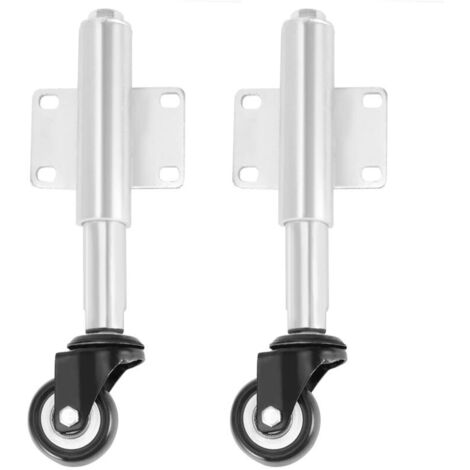 royaluxe -Roulette à Suspension pour Portail 2 Roulette Pivotante à Ressort Capacité de Charge de 60kg Roue de Tige de Porte pour Meuble Chariot Garage Portail